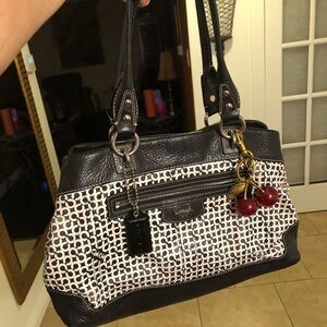 3COMPARTMENTS COACH OPART PENELOPE SIGNATURE SHOULDER SATCHEL TOTE HANDBAG 13532